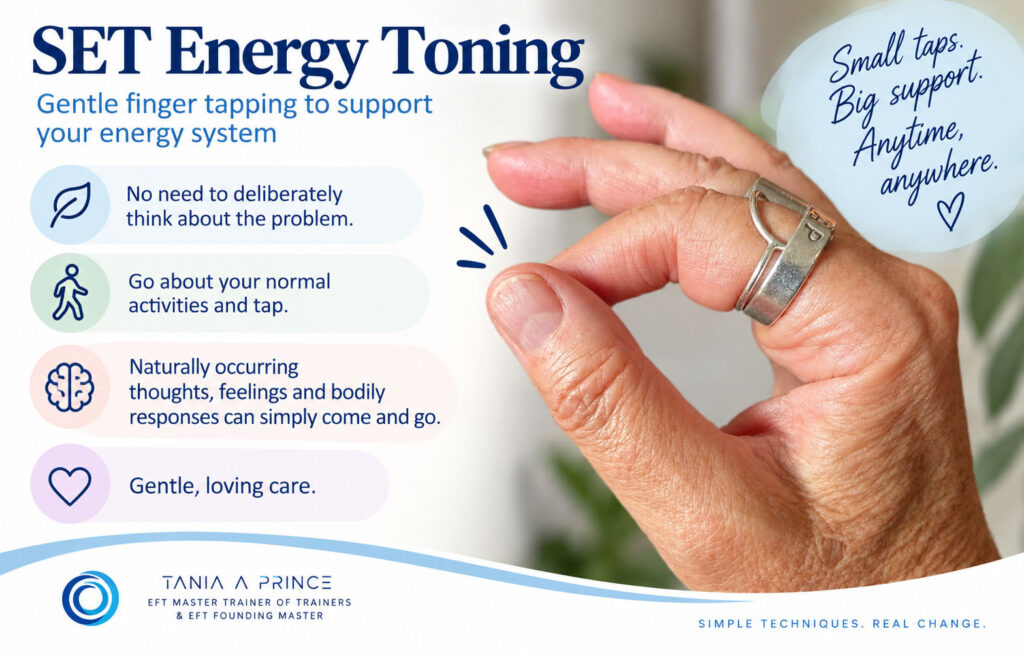 SET Energy Toning finger tapping using the thumb and finger of the same hand